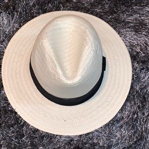 Straw fedora hat